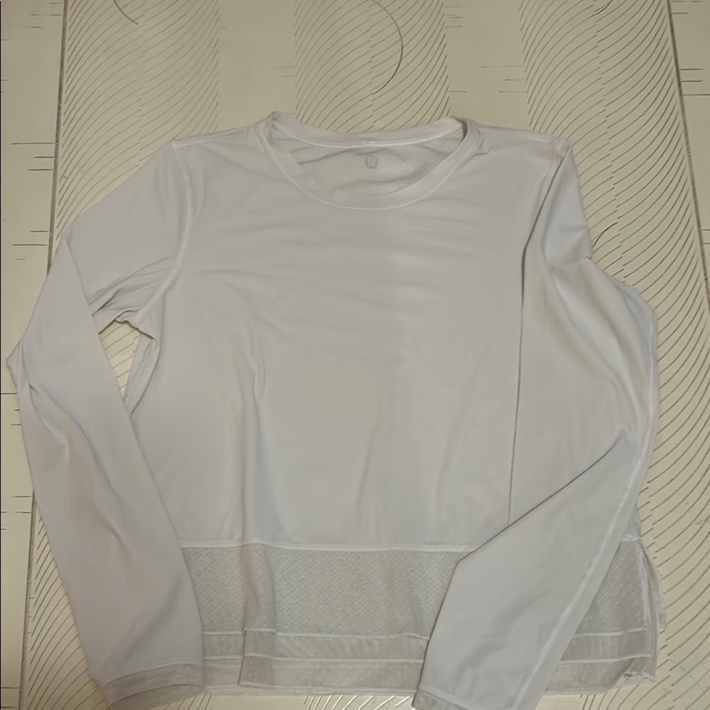Lululemon White Long Sleeve Women's Top